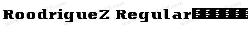 RoodrigueZ Regular字体转换